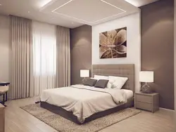 Milk bed in the bedroom interior