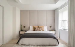 Milk bed in the bedroom interior