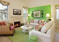 Zoning With Flowers In The Living Room Interior