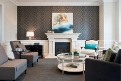 Different walls in the living room interior