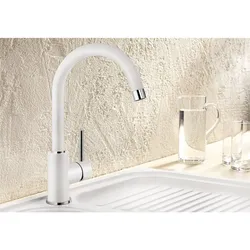 White mixer in the kitchen interior