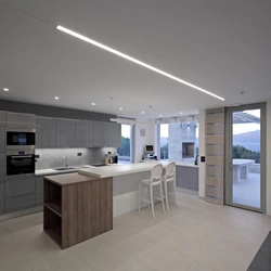 Light Lines In The Kitchen Interior