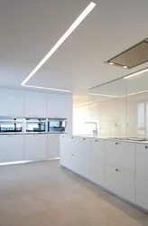 Light lines in the kitchen interior