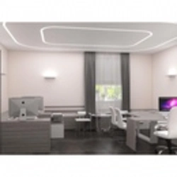 Light lines in the kitchen interior