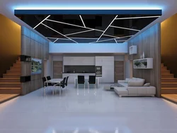Light lines in the kitchen interior