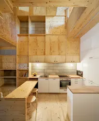 Кухня из фанеры в интерьере