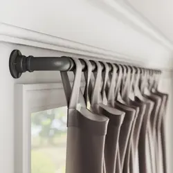 Black cornice in the kitchen interior