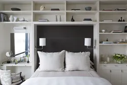 Wall cabinets in the bedroom interior