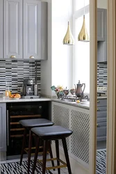 Gray batteries in the kitchen interior