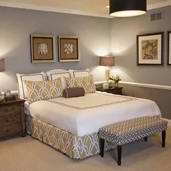 Caramel color in the bedroom interior