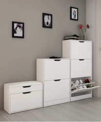 White chest of drawers in the hallway interior