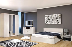 Wenge wardrobe in the bedroom interior
