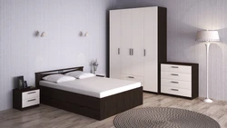 Wenge Wardrobe In The Bedroom Interior