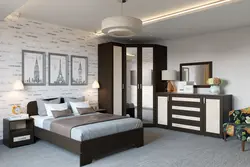 Wenge Wardrobe In The Bedroom Interior