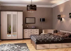 Шафа венге ў інтэр'еры спальні