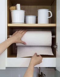Paper towels in the kitchen interior