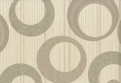 Wallpaper circles in the kitchen interior