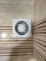 Exhaust fan in the bathroom interior