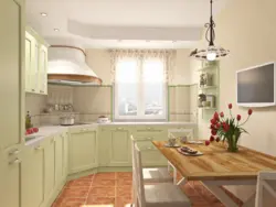 Kitchen interiors with one window