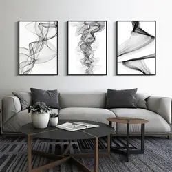 Paintings for white living room interior
