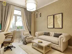 Living room with armchairs interior design