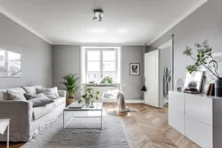 Light wood in the living room interior