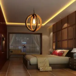 Yataq otağının içərisində loft lampaları