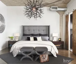 Yataq Otağının Içərisində Loft Lampaları
