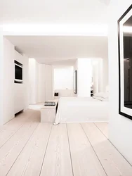 Engil laminat bilan jihozlangan yotoqxonaning ichki qismi