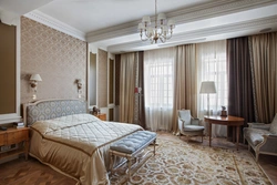 Bedroom interior with 4 windows