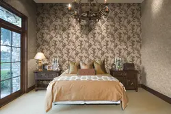 Italian wallpaper in the bedroom interior