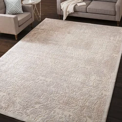 Beige carpet in the living room interior
