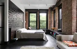 Wallpaper for loft bedroom interior