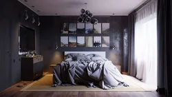 Loft yotoq xonasining ichki qismi uchun devor qog'ozi