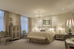 Classic paintings in the bedroom interior
