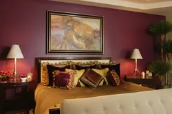 Classic paintings in the bedroom interior