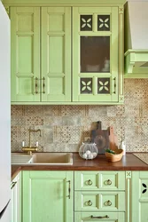 Pistachio Provence kitchen in the interior