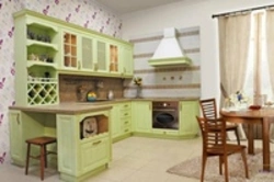 Pistachio Provence kitchen in the interior