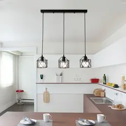 Loft Chandelier In The Kitchen Interior