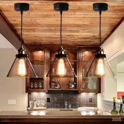 Loft Chandelier In The Kitchen Interior
