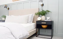 Nightstands сафед дар дохили хоб