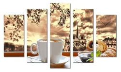 Triptych paintings for kitchen interior