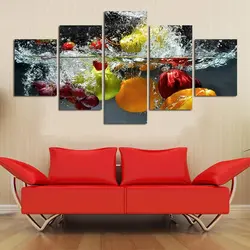 Triptych paintings for kitchen interior