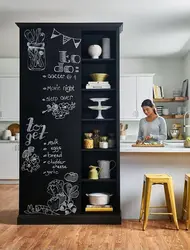 Magnetic boards in the kitchen interior