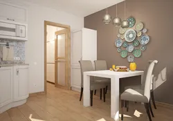 Круглая стена в интерьере кухни