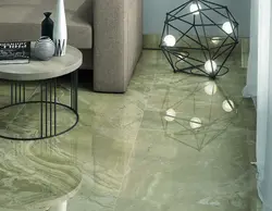 Onyx porcelain tiles in the kitchen interior