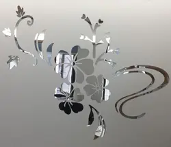 Зеркальные наклейки в интерьере кухни