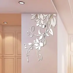 Mirror stickers in the kitchen interior