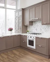 Mocha color in the kitchen interior