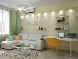 Interior of children's kitchen and living room